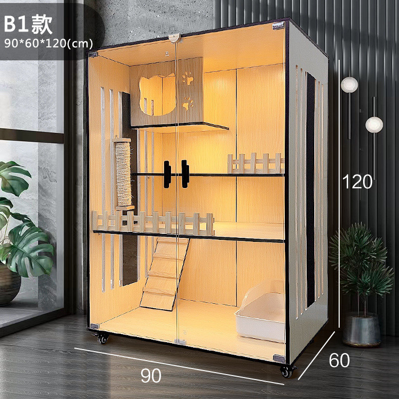 猫笼房别墅笼子超大号舍豪华柜猫窝小猫实木双层三层家用屋好看