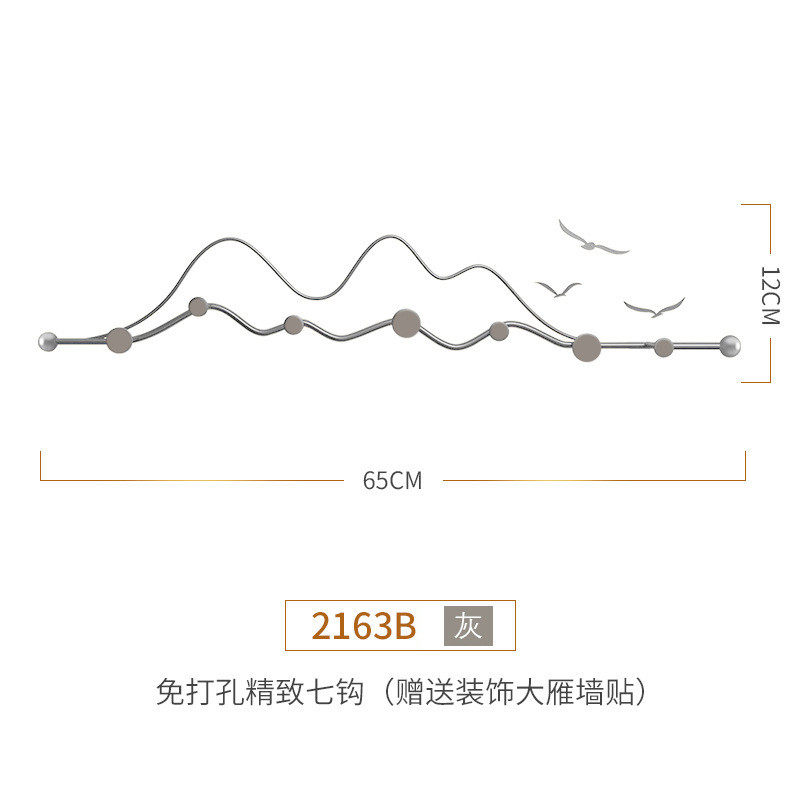 轻奢衣帽门后创意挂钩玄关挂衣架现代墙上挂衣钩时尚金属墙壁新款