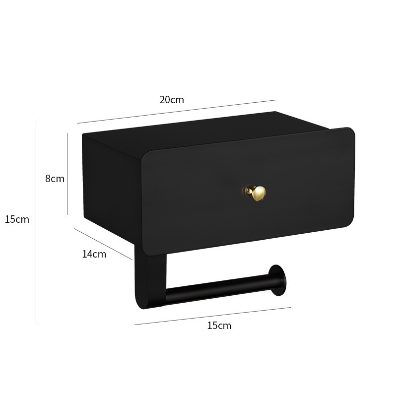 不锈钢卷纸架湿纸巾承重抽屉式收纳强盒抽拉盒厕纸架酒店工程