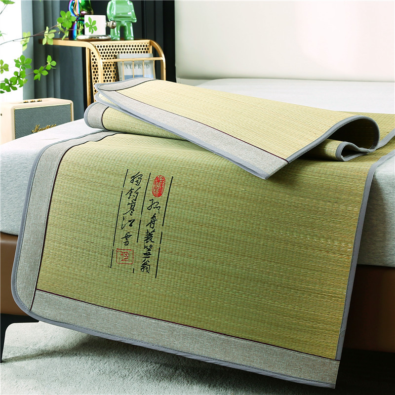 jih3草席家用天然凉席1.8米1.5米双人床席加厚密编折叠式学生宿舍
