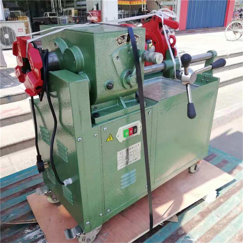 热销m52圆钢电动套丝机滚螺纹机公制直丝绞丝机三速圆钢套丝机