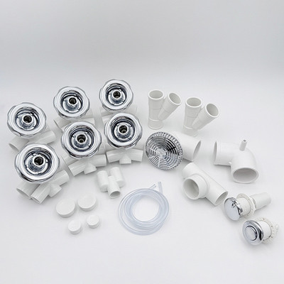 浴缸配件塑料盖面不锈钢pvc喷嘴出水口组合套装