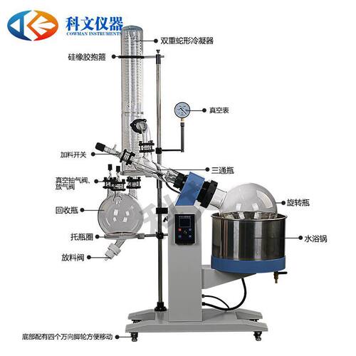 科文r系列新型旋转蒸发器电动升降一体机旋转蒸发仪现货厂家