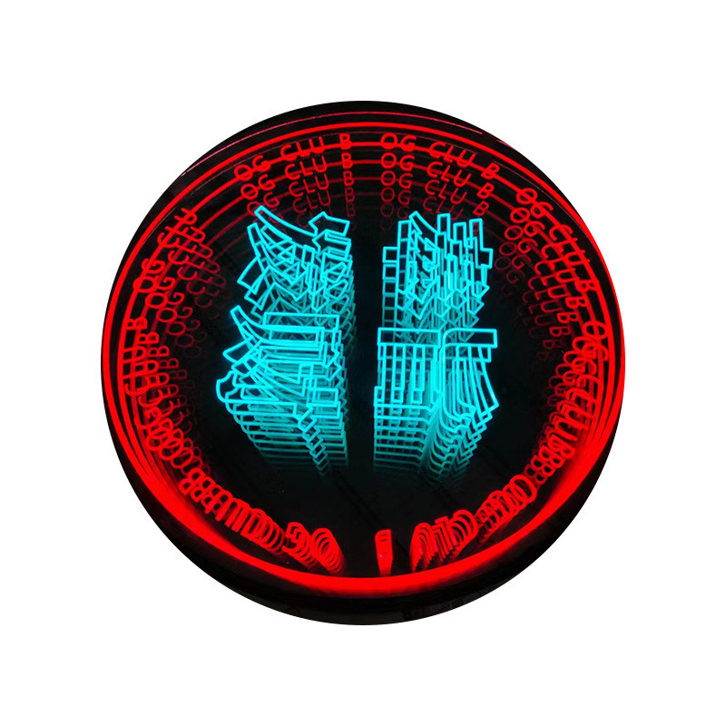 供应户外深渊灯箱新款霓虹镜千层镜网红酒吧隧道标识发光字广告牌