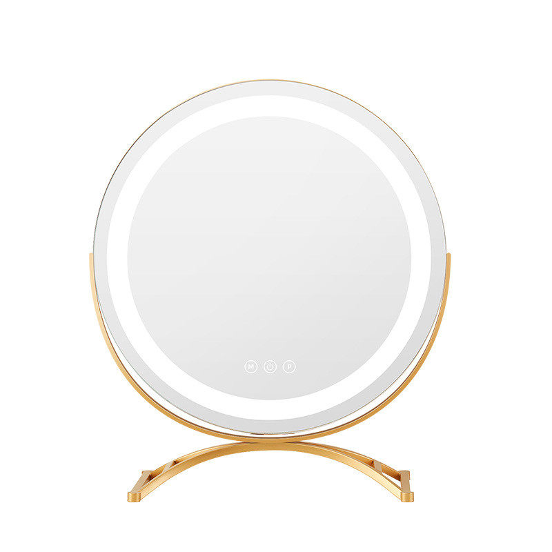 好莱坞led发光灯镜梳妆补光化妆镜台式镜子桌面大号充电式网红灯