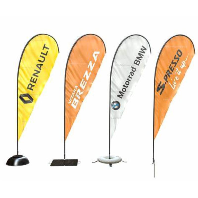 户外广告宣传沙滩旗杆厂家双面羽毛旗子订做伸缩旗杆水滴旗帜