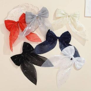 diy服裝 包包輔料 日韓兒童頭飾發飾配件 雪紗蕾絲點鉆蝴蝶結布藝