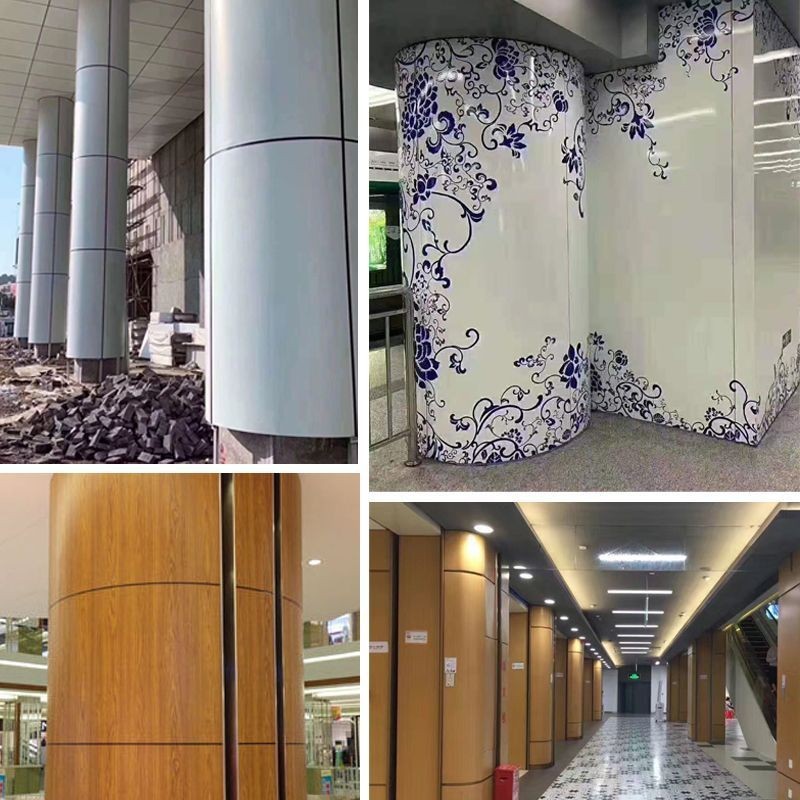 包柱铝单板梁双曲单曲弧形大堂包方柱圆柱包氟碳室内室外装饰铝板