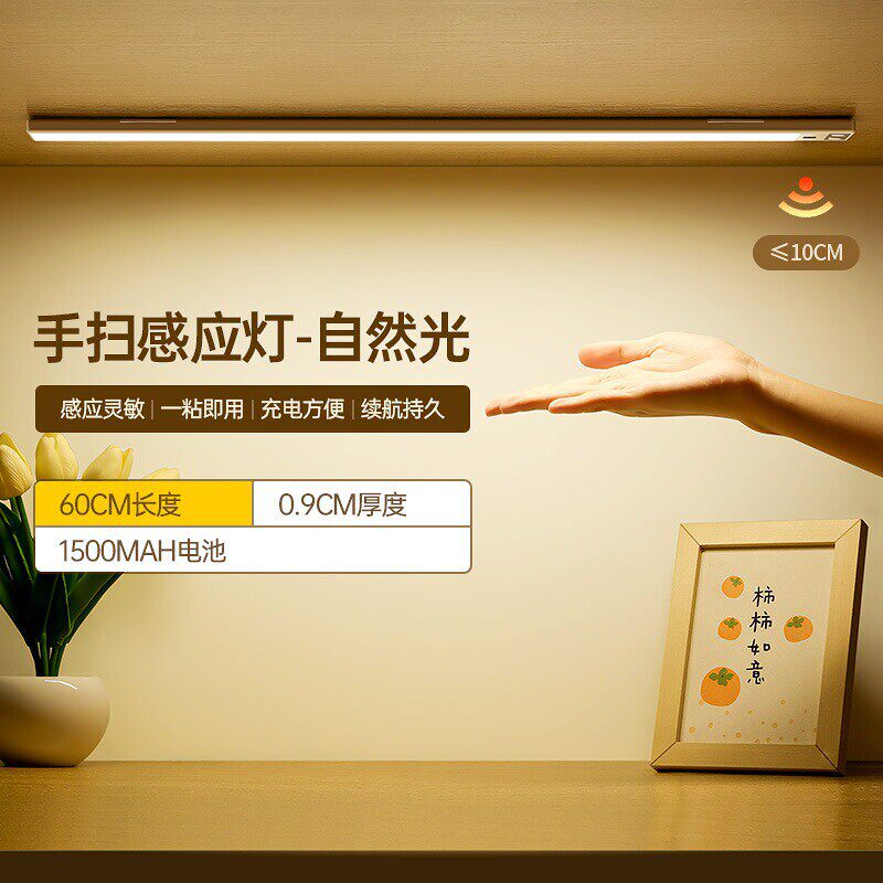 fnn1批发智能充电式自动感应橱柜灯带人体衣柜开门即亮灯条玄关鞋