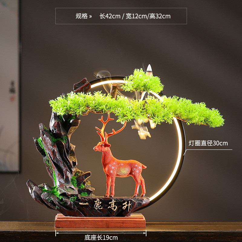 新中式禅意工艺品电视柜办公室茶几家居装饰创意桌面摆件开业礼品