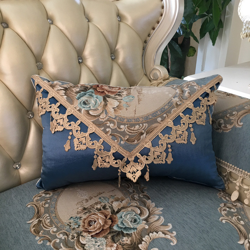 q683凯皇欧式沙发抱枕靠垫套长方形奢华靠枕客厅含芯大靠背可