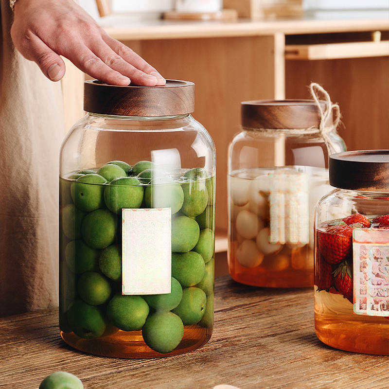 大号青梅泡酒玻璃瓶广口密封罐荔枝酒瓶自酿酒罐果酒发酵酒桶酒坛