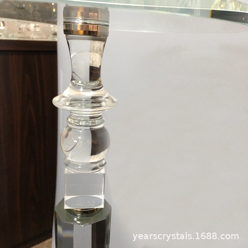 新款水晶花架玻璃花盘主桌创意家居装饰摆件婚礼布置场地酒店道具
