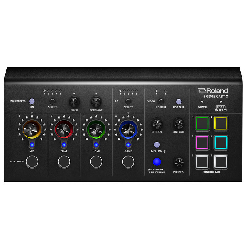 Roland罗兰BRIDGECASTX双音频总线调音台采集卡游戏直播声卡
