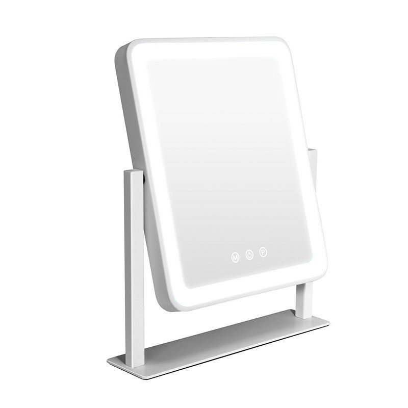 定制充电带灯led化妆镜款可旋转桌面镜子网红补光卧室梳妆镜