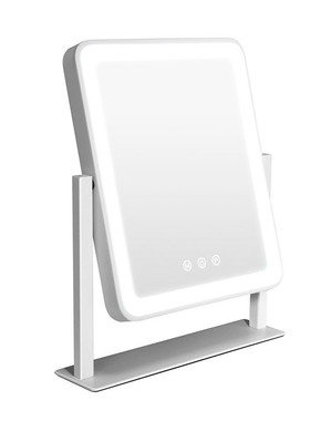 定制led化妆镜带灯充电款可旋转桌面镜子网红补光卧室梳妆镜