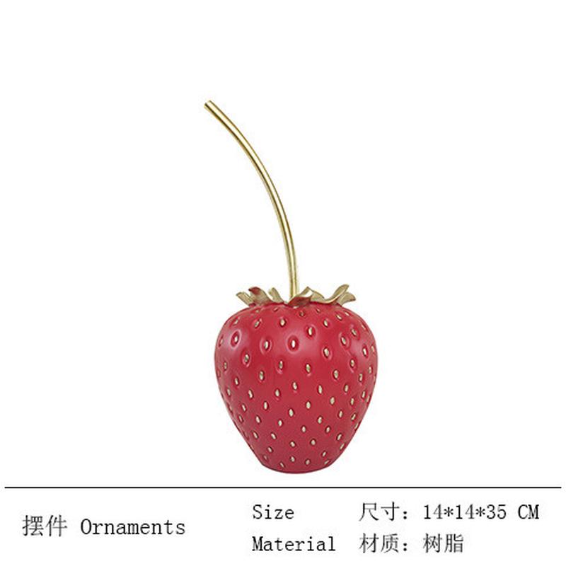 创意草莓水果模型摆件树脂家居橱窗拍照道具装饰摆设摄影果蔬展厅