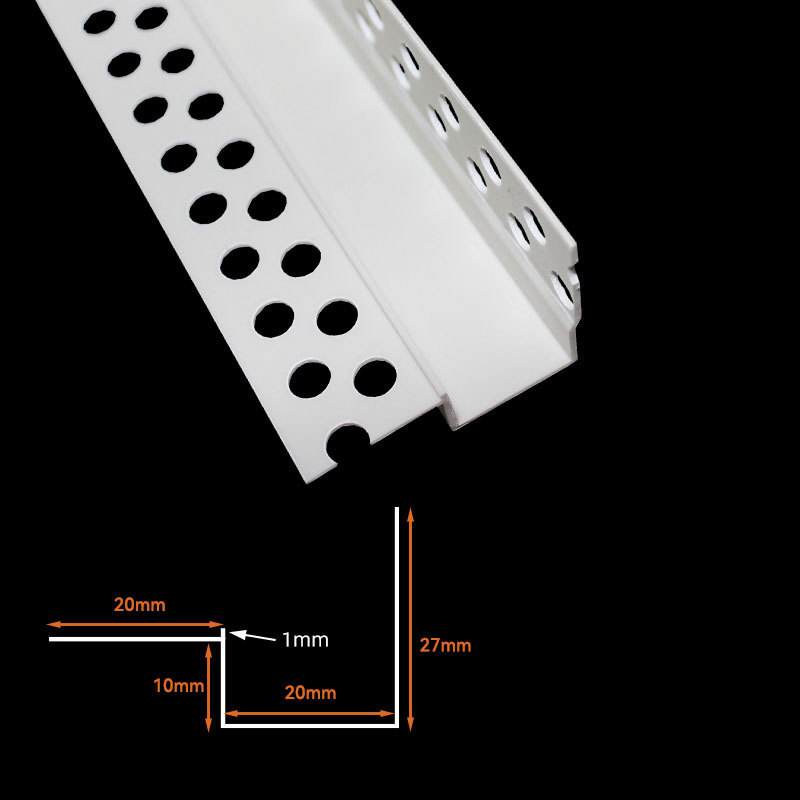 工艺白色pvc槽u型墙体分隔线条塑料凹槽墙体分界线几字型条线槽