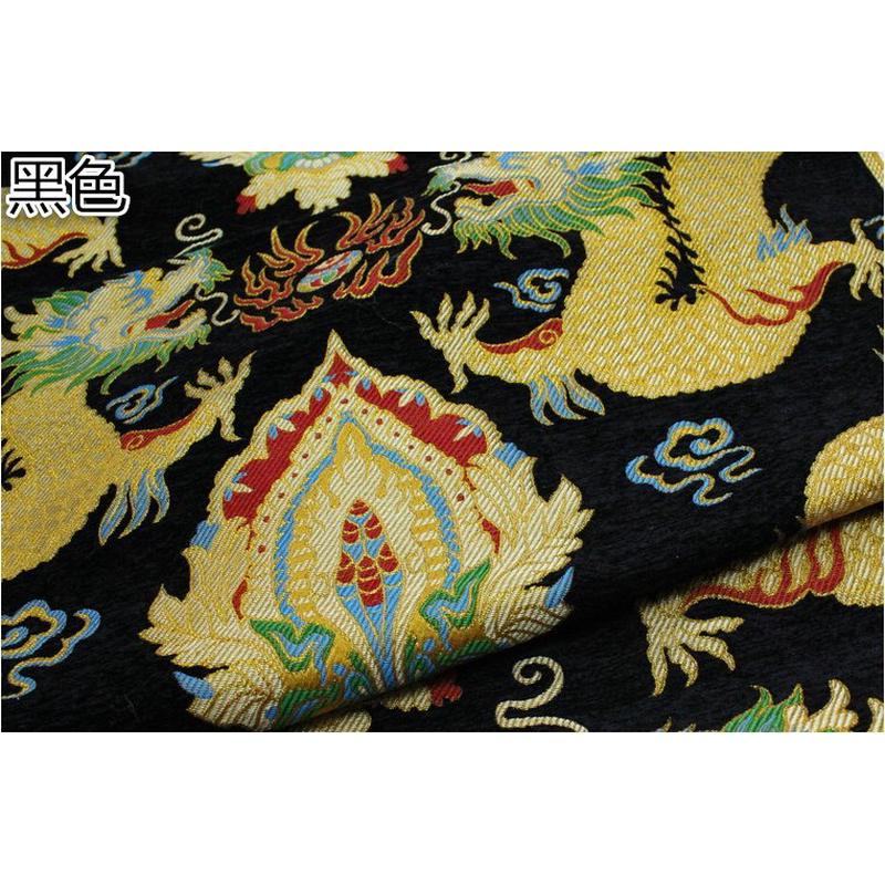 中国风龙袍马褂舞台丝绸布料影视装饰坐垫抱枕提花纺云锦仿古面料