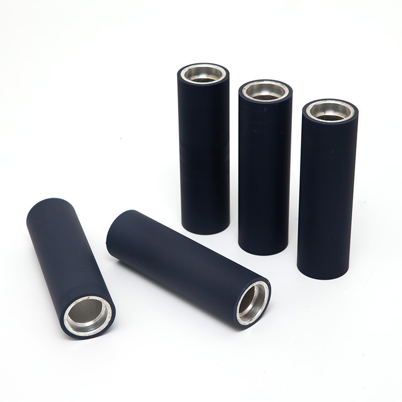 黑色聚氨酯胶辊自动化设备包胶滚筒来图来样加工高精度聚氨酯胶