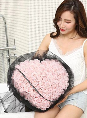 520情人节送女友红色99朵玫瑰香皂花玫瑰花女神心99朵节型玫瑰