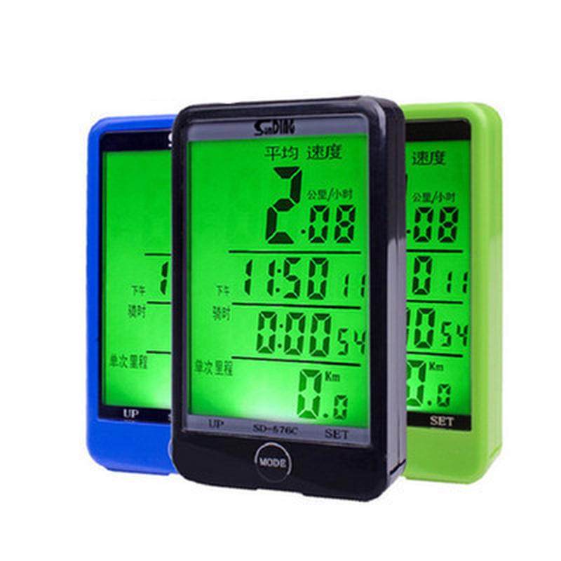新款顺东SD-576C大触摸屏自行车码表里程表测速表无线夜光码表