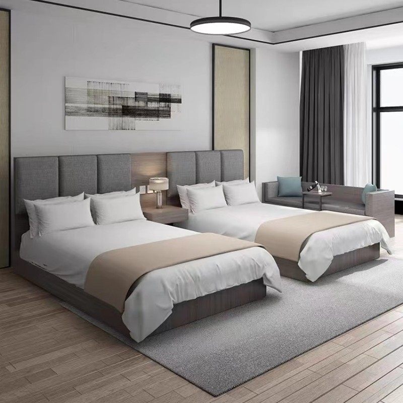 酒店家具家具间全套公寓客房标民宿酒店式床标准间双床宾馆专用床