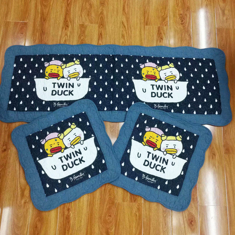 夏季汽车垫简约卡通防滑件套无靠背小三坐垫单片棉布透气布艺座垫,居家布艺,椅垫,淘宝优惠券,粉丝福利购,淘宝优惠卷