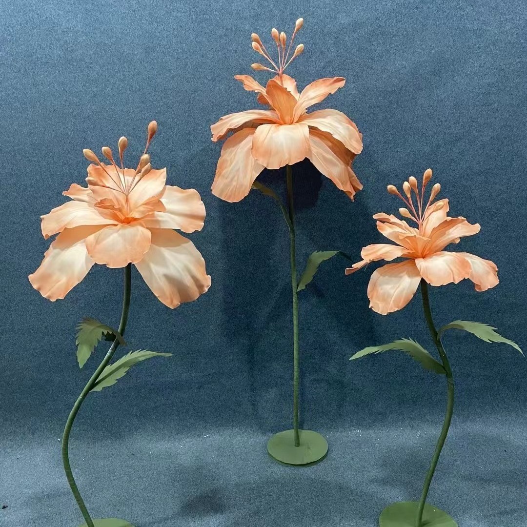 美陈花舞台泡沫纸花婚礼布置装饰橱窗婚庆道具路引摄影道具花头