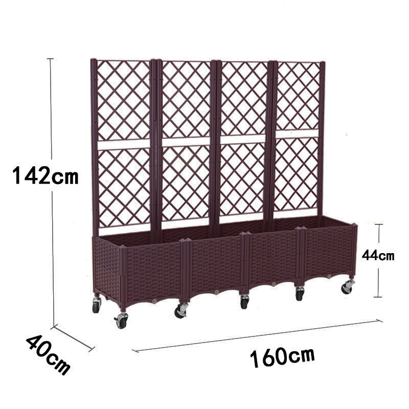 户外花箱围栏隔断花槽爬藤架支架种菜盆屋顶楼顶阳台种植箱专用盆