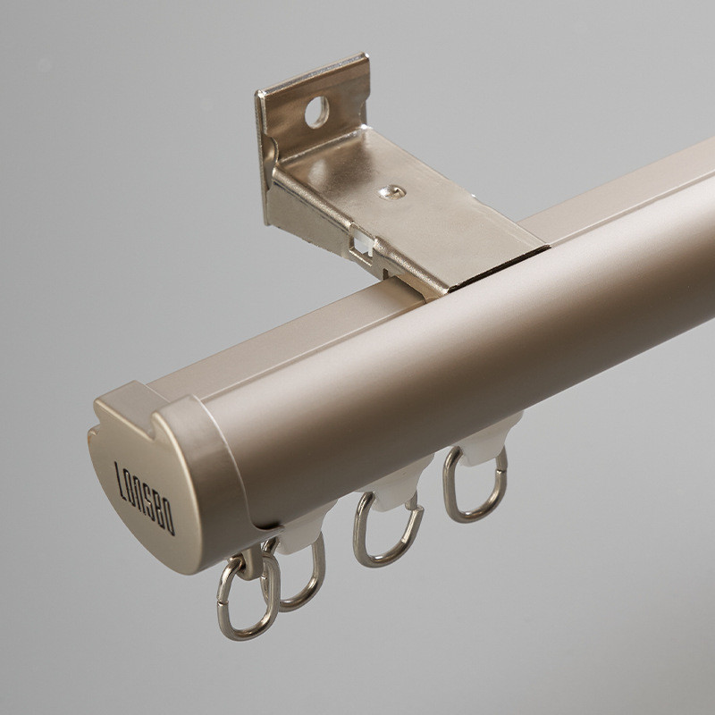 窗帘轨道简约防漏光铝合金直轨窗帘杆直轨导轨侧装单双滑轨现货