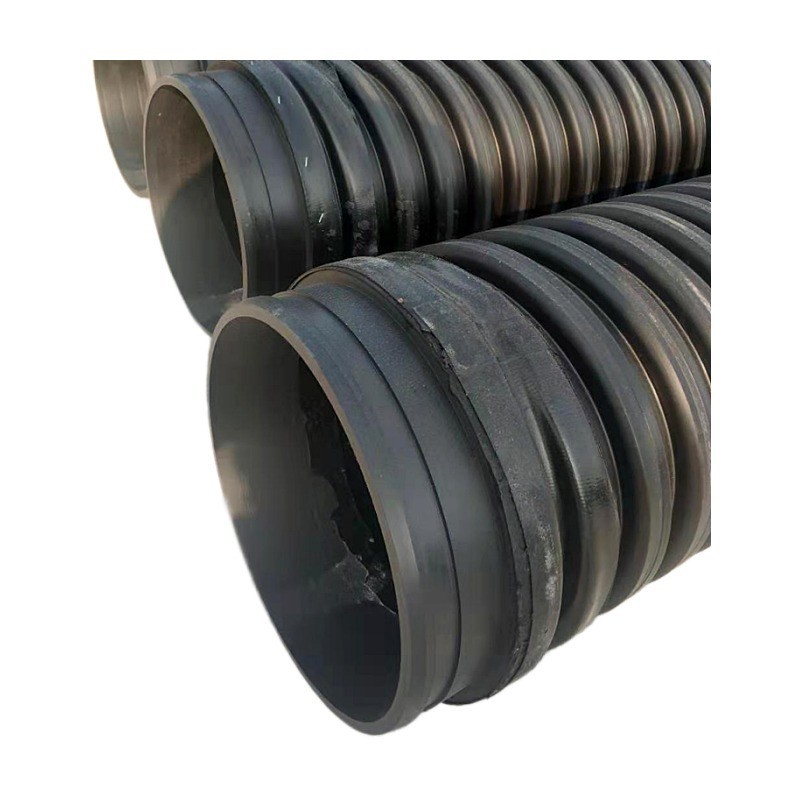 内肋增强pe螺旋波纹管8kn大口径聚乙烯黑色排污管600现货供应