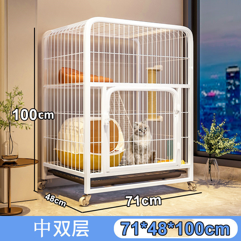 猫笼子家用二三层超大自由空间带厕所猫别墅宠物两层猫舍猫屋室内