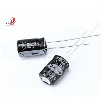 热销厂家批发优质电解电容16v470uf体积8*12mm