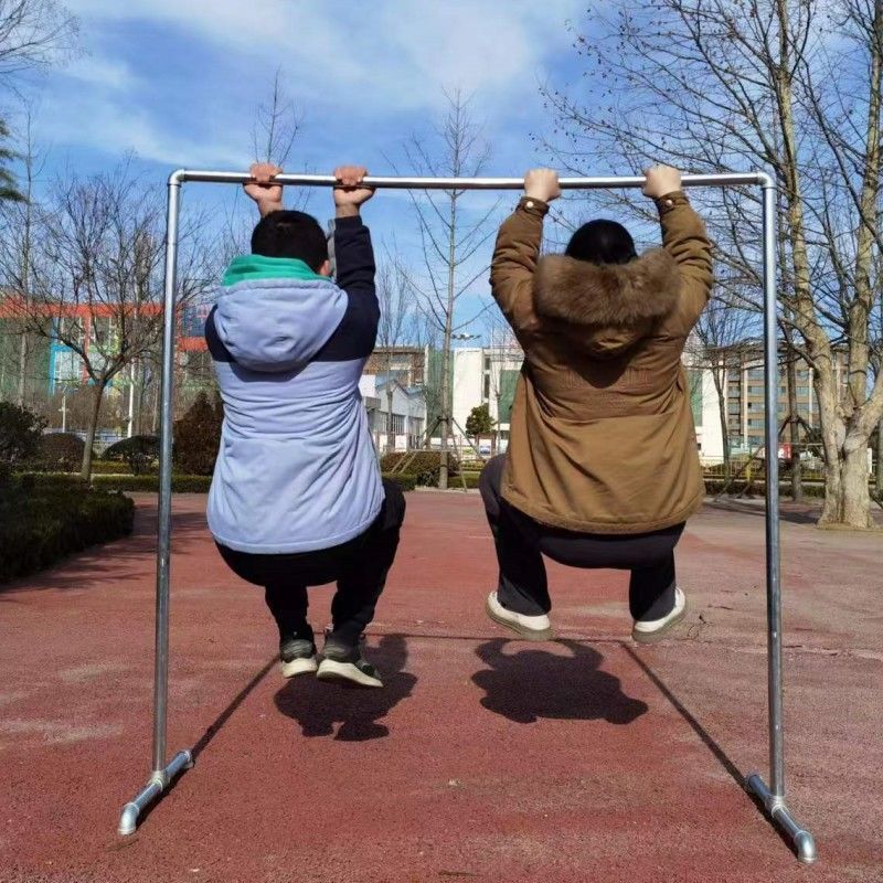 钢管晾衣架挂衣架服装展示架单杆落地晾衣杆阳台不生锈晒被地摊