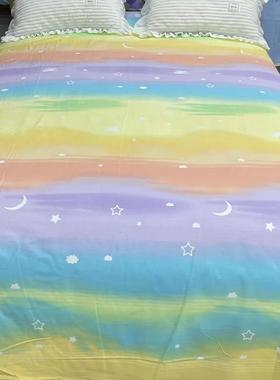 alj6床单面料，加厚贴身老粗布升级版精品粗布密实原棉透气(彩虹