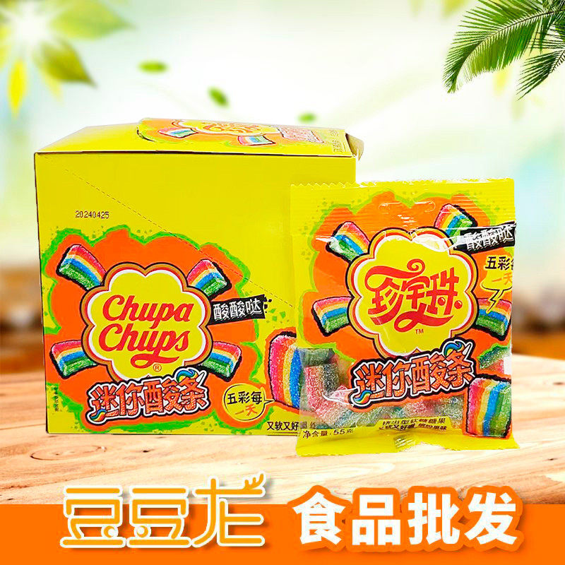 珍宝珠迷你酸棒55g水果味软糖迷你酸条糖乐嚼缤纷糖果儿童零食图片
