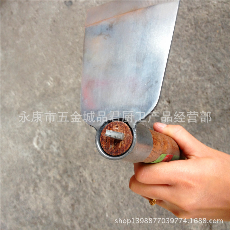 36.5cm锄木柄不锈钢单用小锄头扁锄头园林工具单头园林防滑