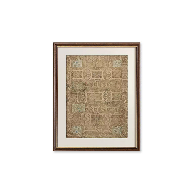 《敦煌纹饰》法式中古风抽象客厅装饰画美式复古玄关书房高级壁画