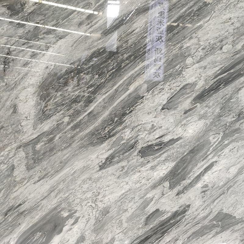 定制佛罗伦萨灰大理石别墅电视背景墙石材楼梯石台面板圆柱背景墙