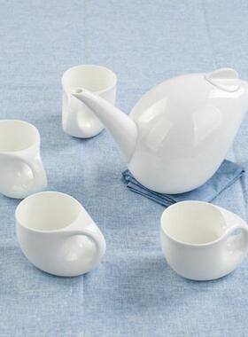 装饰摆件创意白色陶瓷茶具茶杯样板间售楼处酒店会所茶几简约现代
