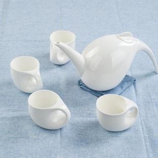 简约现代创意白色陶瓷茶具茶杯样板间售楼处酒店茶几会所装饰摆件