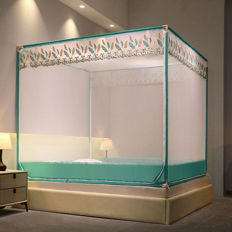 蒙古包宝宝式三开门坐床防摔蚊帐夏季家用床笠式儿童拉链蚊帐批发