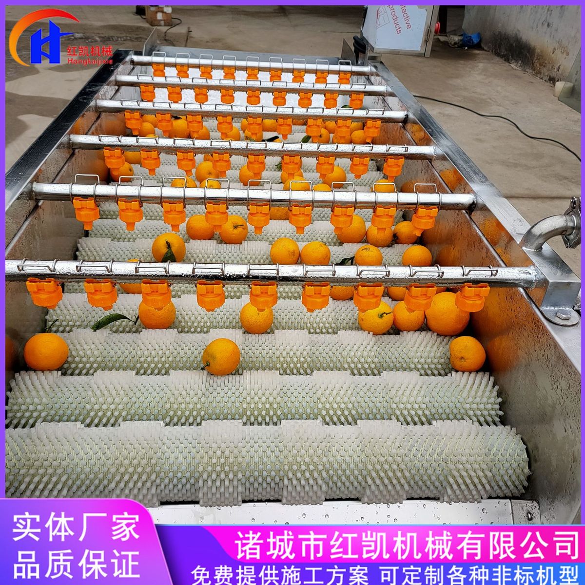 热销厂家供应不锈钢平行毛清洗机辊生蚝美贝高压喷淋毛刷清洗机