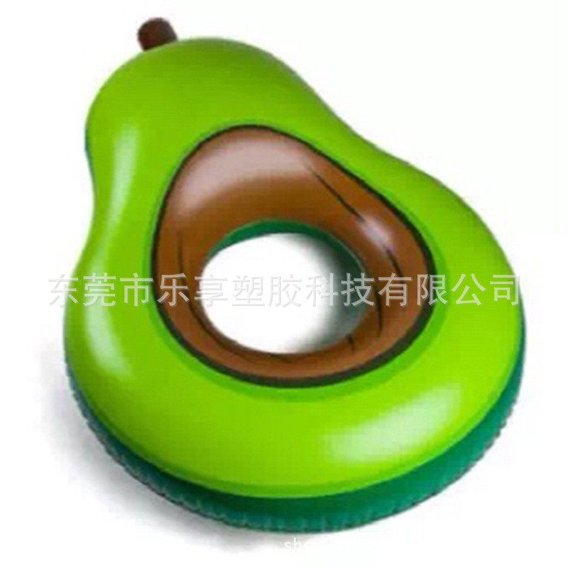 欧美热销新款充气浮牛油果床牛油果座圈充气水床