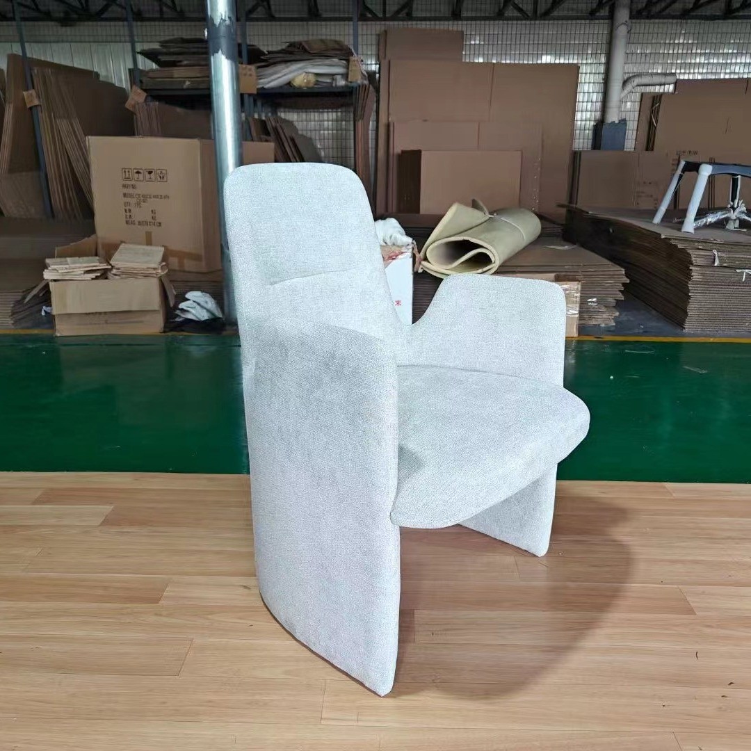 热销设计师软包意式餐椅创意酒店大堂商务沙发椅接待民宿靠背洽谈