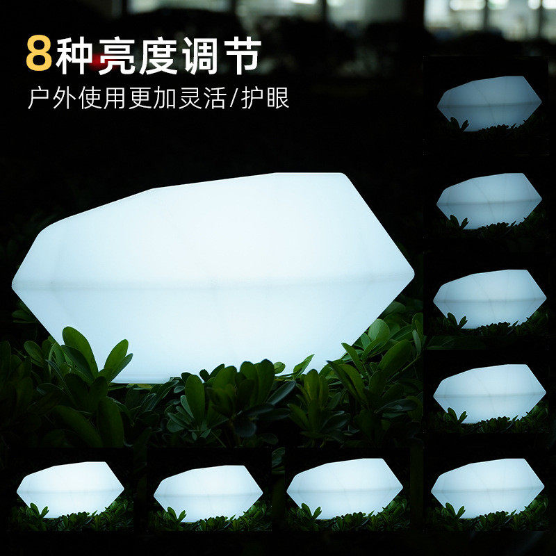 工厂直销户外夜景LED发光仿真石头灯景观防水公园别墅庭院草坪灯