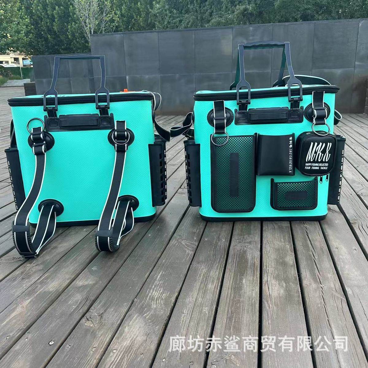 鱼桶钓鱼桶双肩eva活鱼箱折叠水桶钓鱼桶钓鱼拉车可挂拉车鱼护桶