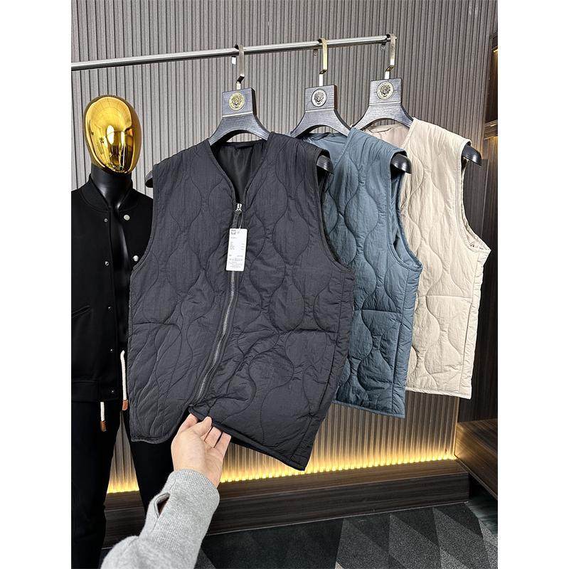 可内穿亦可外搭*葫芦缝线/秋冬男士纯色绗棉无领无袖坎肩棉马甲潮,男装,常规马甲,淘宝优惠券,粉丝福利购,淘宝优惠卷