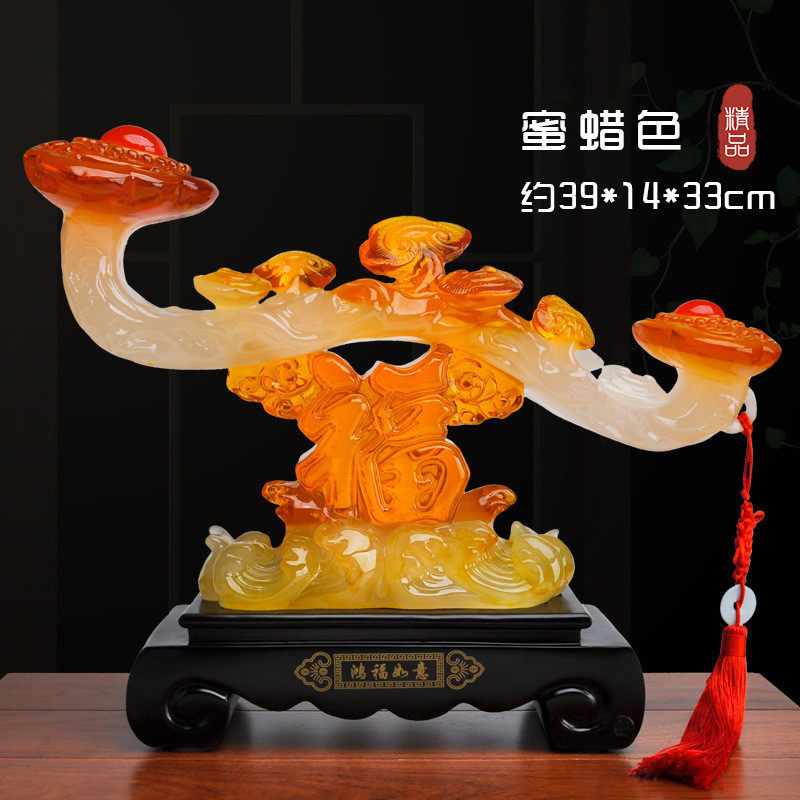 家居客厅卧室装饰品摆件鸿福如意工艺品摆设现代中式